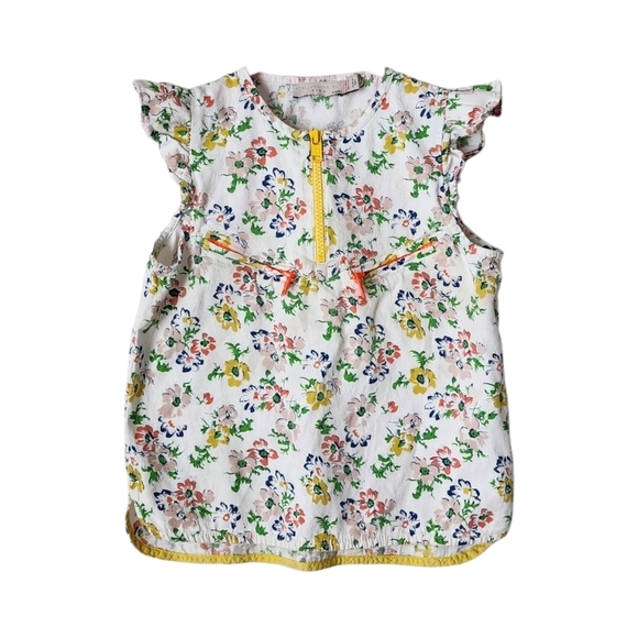STELLA MCCARTNEY KIDS mini‎ floral ruffle sleeve zip top in bright floral 8Y - Picture 1 of 9
